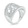 Thumbnail Image 1 of 1.00 CT. T.W. Diamond Flower Ring in 10K White Gold