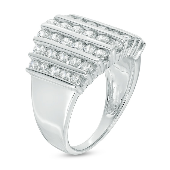 1.95 CT. T.W. Diamond Linear Multi-Row Ring in 10K White Gold