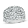 1.45 CT. T.W. Diamond Multi-Row Ring in 10K White Gold