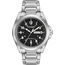 Men’s Citizen Eco-Drive® Watch with Black Dial (Model: AW0050-82E)