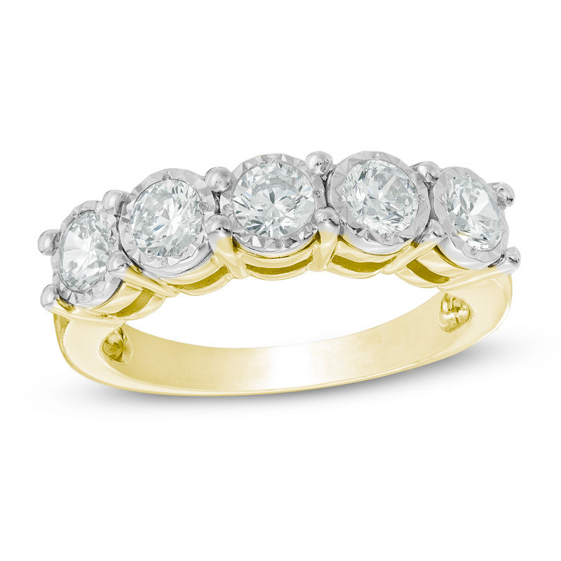 Main Image 1 of 1.00 CT. T.W. Diamond Five Stone Anniversary Band in 10K Gold