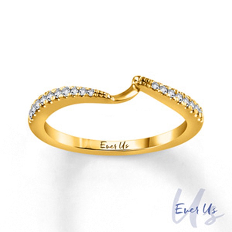 Main Image 1 of Ever Us™ 0.12 CT. T.W. Diamond Contour Band in 14K Gold