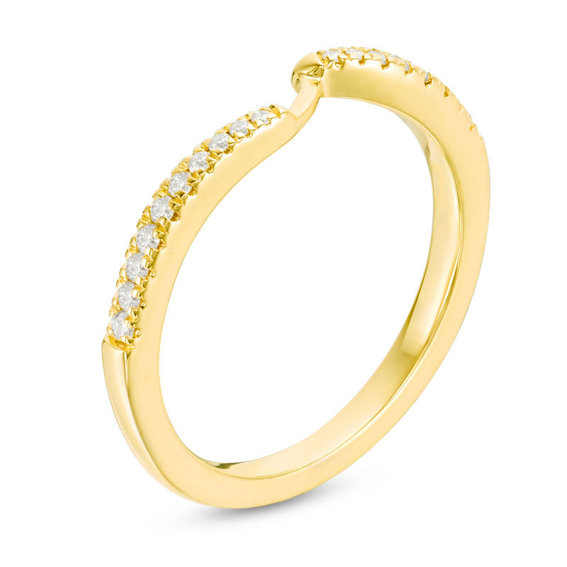 Main Image 2 of Ever Us™ 0.12 CT. T.W. Diamond Contour Band in 14K Gold