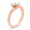 Thumbnail Image 1 of Ever Us™ 0.75 CT. T.W. Two-Stone Diamond Bypass Ring in 14K Rose Gold