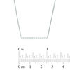 Thumbnail Image 1 of 0.25 CT. T.W. Diamond Bar Necklace in 10K White Gold - 16"