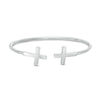 Open Cross Flex Bangle in Sterling Silver