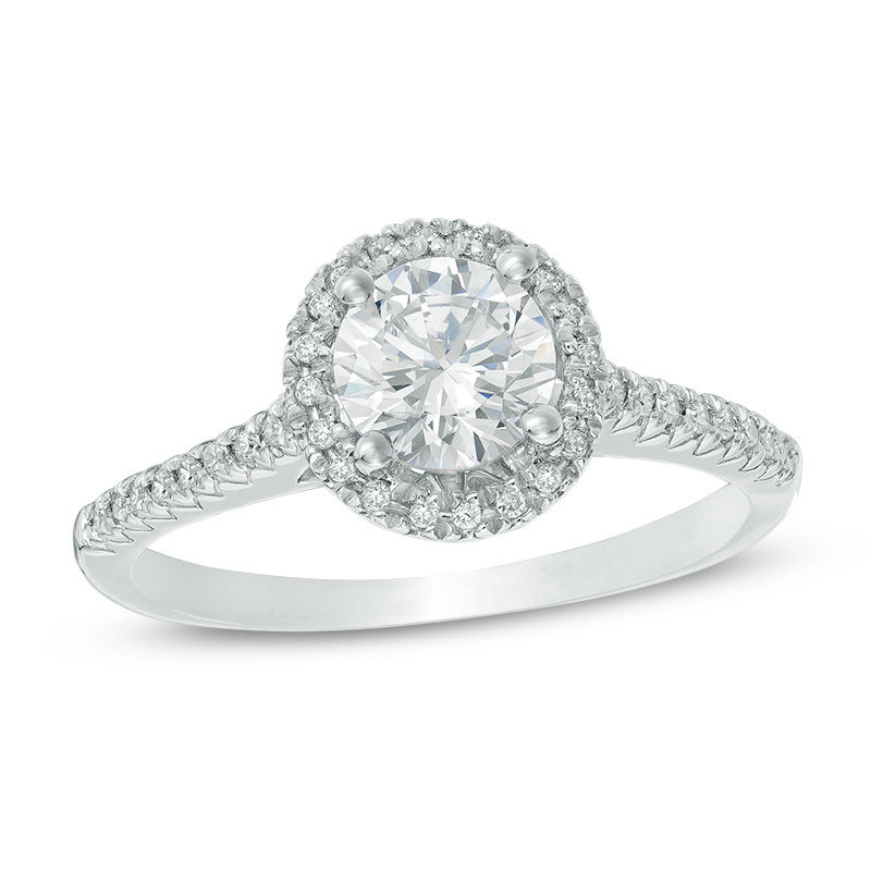 0.83 CT. T.W. Diamond Frame Engagement Ring in 10K White Gold|Peoples Jewellers