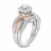 0.47 CT. T.W. Diamond Square Frame Swirl Bridal Set in 10K Two-Tone Gold