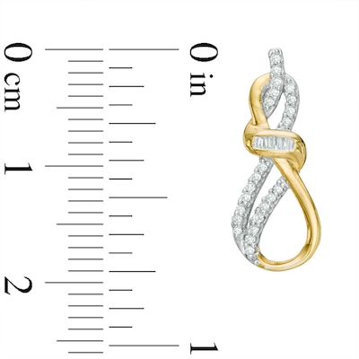 0.15 CT. T. W. Diamond Infinity Earrings in 10K Gold