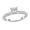 Thumbnail Image 0 of 1.10 CT. T.W. Princess-Cut Diamond Engagement Ring in 14K White Gold