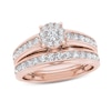 1.50  CT. T.W. Diamond Frame Bridal Set in 14K Rose Gold