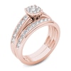 1.50  CT. T.W. Diamond Frame Bridal Set in 14K Rose Gold