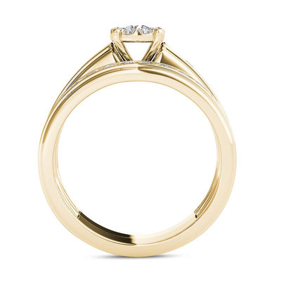 1.50  CT. T.W. Diamond Frame Bridal Set in 14K Gold