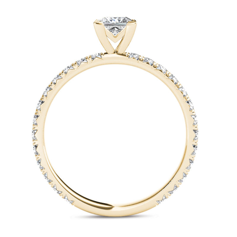 1.00 CT. T.W. Princess-Cut Diamond Engagement Ring in 14K Gold|Peoples Jewellers