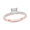 1.00 CT. T.W. Princess-Cut Diamond Engagement Ring in 14K Rose Gold