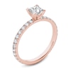 1.00 CT. T.W. Princess-Cut Diamond Engagement Ring in 14K Rose Gold