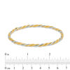 Thumbnail Image 1 of Textured Braid Slip-On Bangle in 10K Two-Tone Gold
