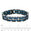 Thumbnail Image 3 of Men's 6.0mm Satin Link Bracelet in Stainless Steel with Two-Tone IP - 8.5"