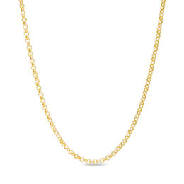 Men's 2.3mm Rolo Chain Necklace in Solid 14K Gold - 30&quot;