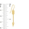 Thumbnail Image 1 of Linear Arrow Drop Earrings in 10K Gold