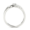 Thumbnail Image 2 of 0.14 CT. T.W. Diamond Crossover Bypass Promise Ring in 14K White Gold