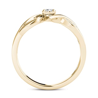 0.15 CT. T.W. Diamond Crossover Bypass Promise Ring in 14K Gold