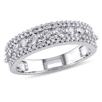 0.50 CT. T.W. Diamond Multi-Row Band in 10K White Gold