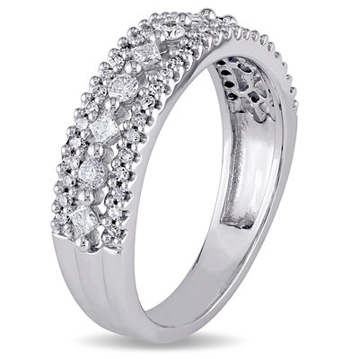 0.50 CT. T.W. Diamond Multi-Row Band in 10K White Gold