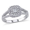 0.49 CT. T.W. Princess-Cut Diamond Double Frame Engagement Ring in 14K White Gold