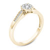 0.25 CT. T.W. Diamond Frame Promise Ring in 14K Gold