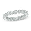 Thumbnail Image 0 of Lab-Created White Sapphire Vintage-Style Eternity Band in Sterling Silver