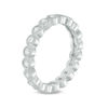 Thumbnail Image 1 of Lab-Created White Sapphire Vintage-Style Eternity Band in Sterling Silver