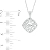 Thumbnail Image 1 of Unstoppable Love™ Composite Diamond Accent Tilted Square Hearts Pendant in Sterling Silver