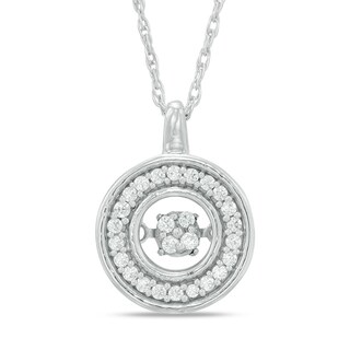 Unstoppable Love™ 0.15 CT. T.W. Composite Diamond Open Circle Pendant in Sterling Silver