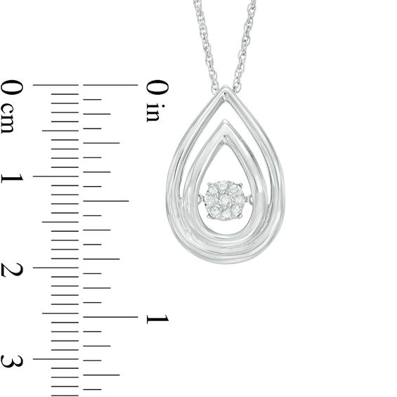 Unstoppable Love™ Composite Diamond Accent Teardrop Pendant in Sterling Silver