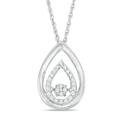 Unstoppable Love™ CT. T.W. Composite Diamond Teardrop Pendant in Sterling Silver