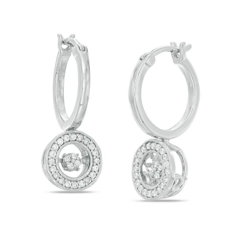 Unstoppable Love™ 0.30 CT. T.W. Composite Diamond Frame Drop Earrings in Sterling Silver|Peoples Jewellers