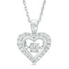 Unstoppable Love™ 0.18 CT. T.W. Composite Diamond Frame Heart Pendant in Sterling Silver