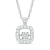 Thumbnail Image 0 of Unstoppable Love™ 0.15 CT. T.W. Composite Diamond Square Frame Pendant in Sterling Silver