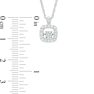 Unstoppable Love™ 0.15 CT. T.W. Composite Diamond Square Frame Pendant in Sterling Silver