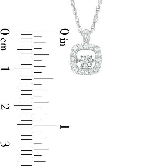 Unstoppable Love™ 0.15 CT. T.W. Composite Diamond Square Frame Pendant in Sterling Silver