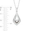 Unstoppable Love™ CT. T.W. Champagne and White Composite Diamond Teardrop Pendant in Sterling Silver