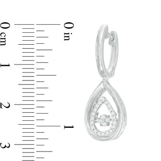 Unstoppable Love™ 0.18 CT. T.W. Composite Diamond Double Pear-Shaped Drop Earrings in Sterling Silver