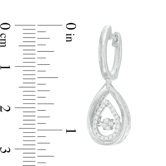 Unstoppable Love™ 0.18 CT. T.W. Composite Diamond Double Pear-Shaped Drop Earrings in Sterling Silver