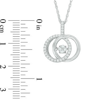 Unstoppable Love™ 0.23 CT. T.W. Composite Diamond Interlocking Circles Pendant in Sterling Silver