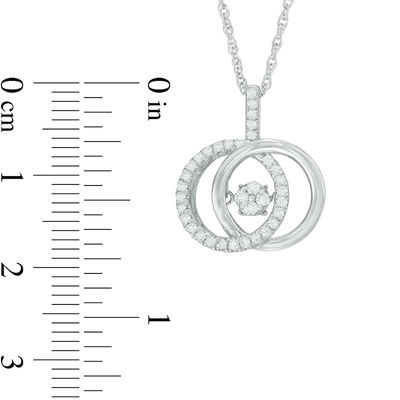 Unstoppable Love™ 0.23 CT. T.W. Composite Diamond Interlocking Circles Pendant in Sterling Silver