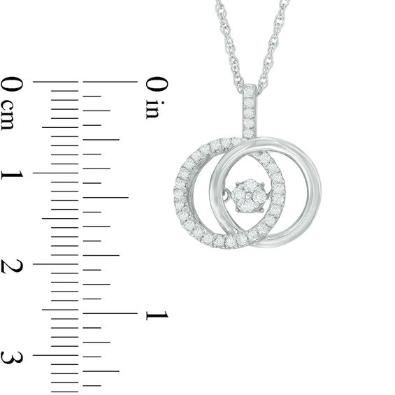 Unstoppable Love™ 0.23 CT. T.W. Composite Diamond Interlocking Circles Pendant in Sterling Silver