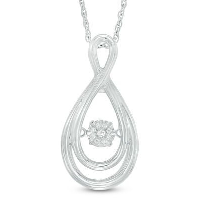 Unstoppable Love™ Composite Diamond Accent Infinity Pendant in Sterling Silver