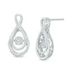 Thumbnail Image 0 of Unstoppable Love™ Composite Diamond Accent Infinity Drop Earrings in Sterling Silver
