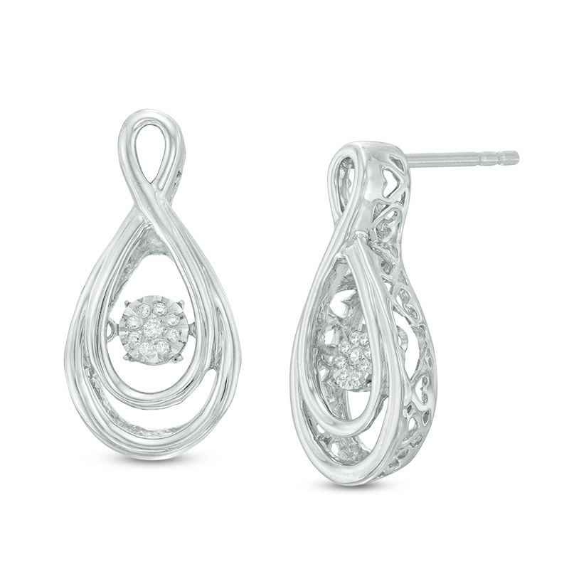 Unstoppable Love™ Composite Diamond Accent Infinity Drop Earrings in Sterling Silver|Peoples Jewellers